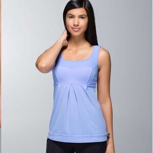 Lululemon Size 6 Elevate Tank Top Lullaby Periwinkle Yoga Running Gym Athletic